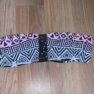 Hippie strapless ombre bikini top